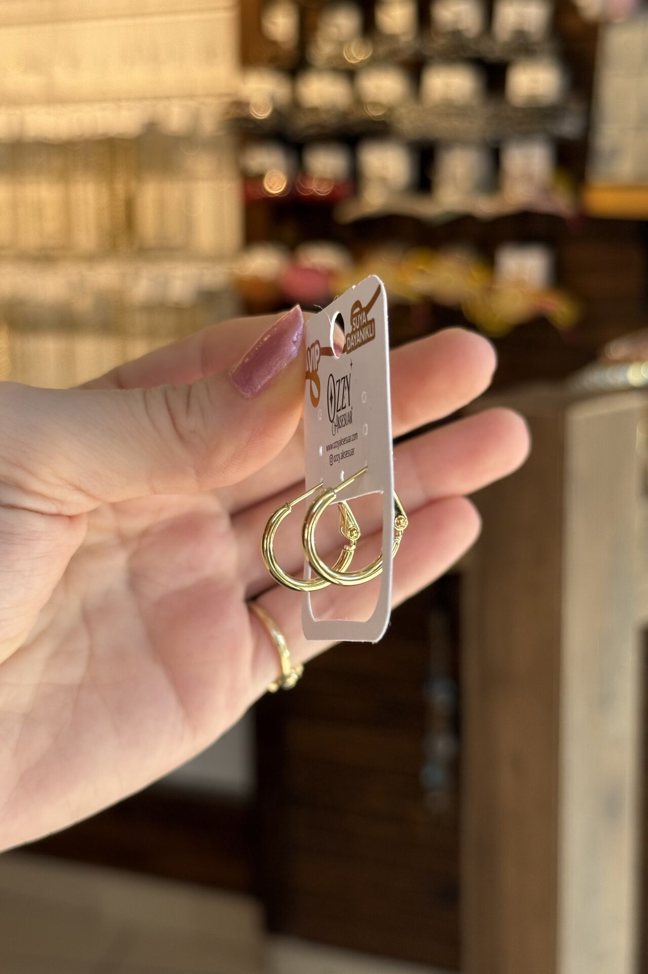 VIP İnce Sade Halka Küpe 1,5 cm 14K