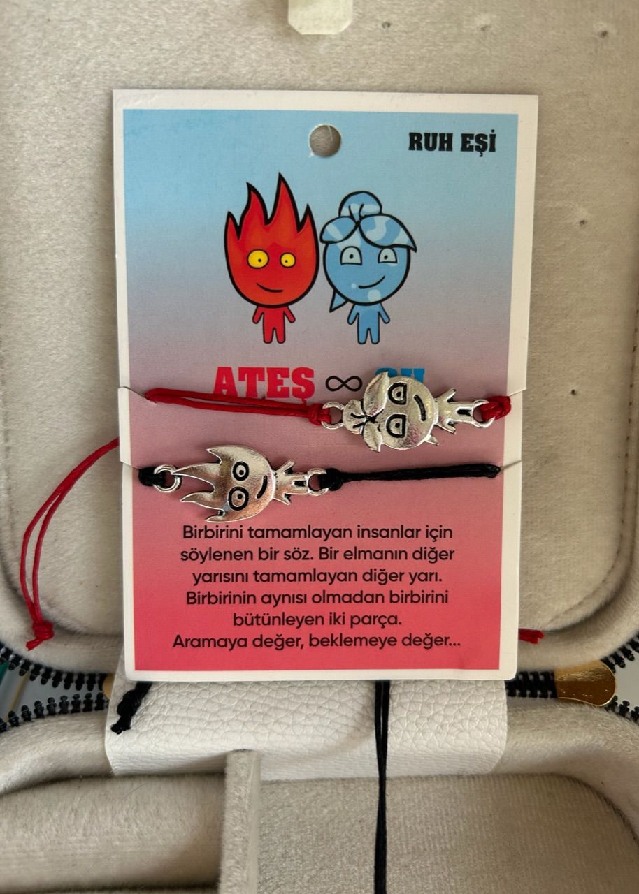 Ateş ve Su 2'li İp Bileklik