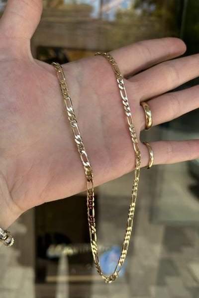 VIP Figaro Zincir Kolye 14K 50 cm