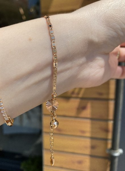 VIP Seri Ezme Pul Zincirli Bileklik 16 + 4 cm