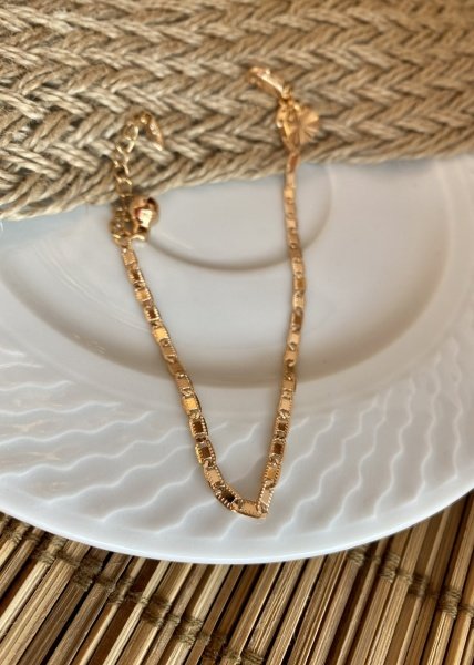 VIP Seri Ezme Pul Zincirli Bileklik 16 + 4 cm