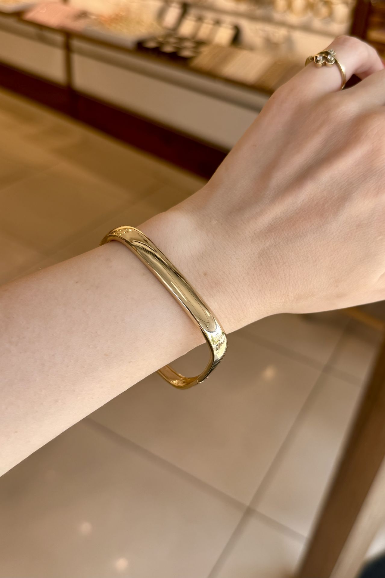 VIP Kare Kelepçe Bileklik 14K