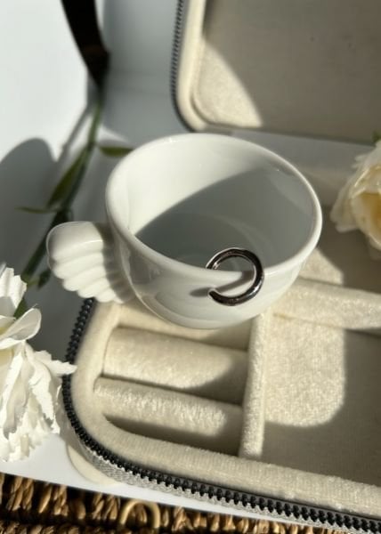 Boru Kesim İnce Earcuff Kıkırdak Küpe Gümüş Renk