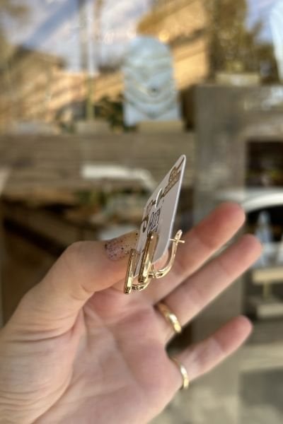 VIP 3 Taşlı Oval Model Klipsli Küpe 22K