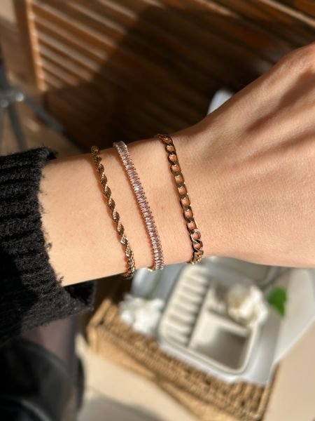 VIP Seri Ezme Zincir Bileklik 19 cm