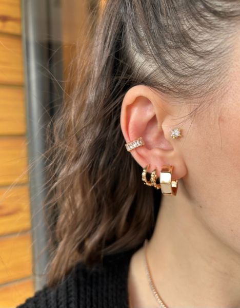 VIP Seri Kare Kesim Geometrik Halka Küpe