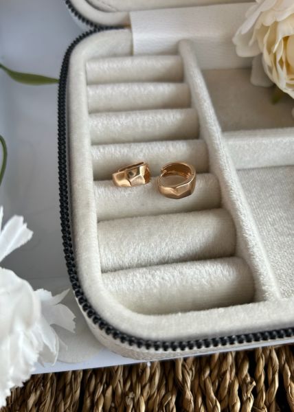 VIP Seri Ezme Desenli Halka Küpe