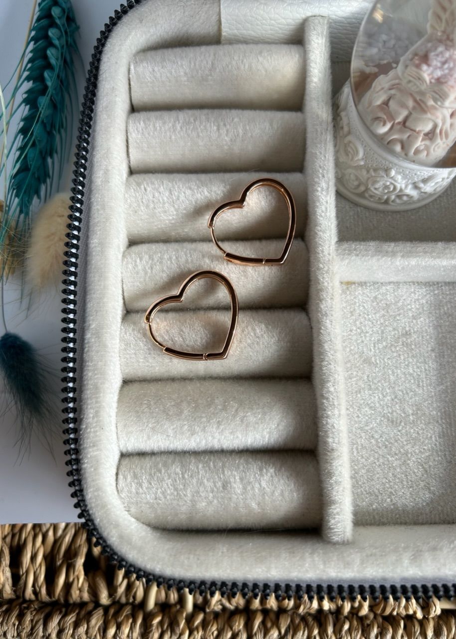 VIP Seri 3 Boyutlu Büyük Kalp Küpe