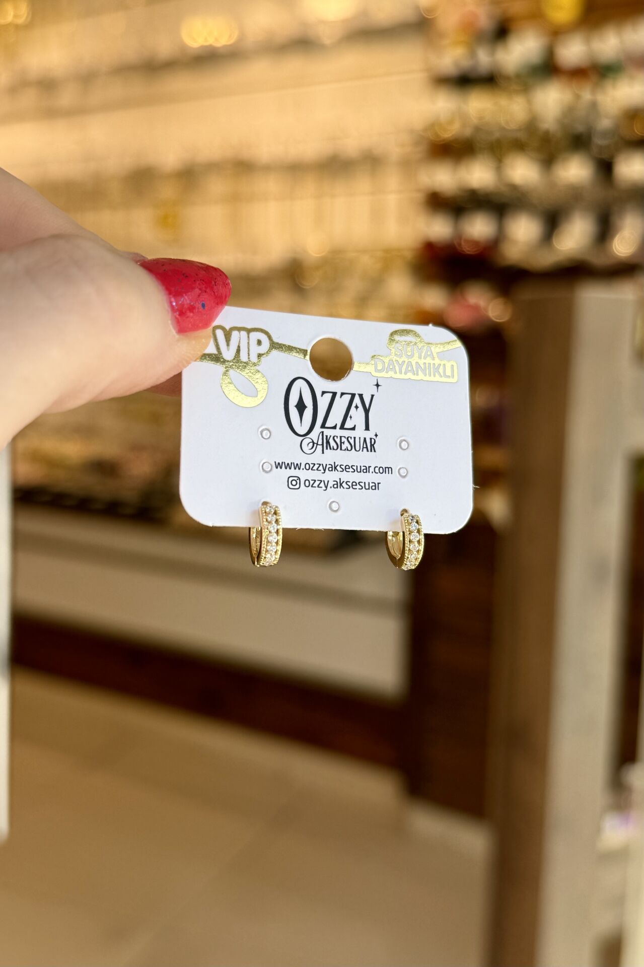 VIP Sıra 7 Taşlı Minik Halka Küpe 14K