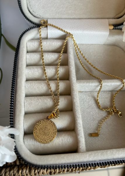 Çelik Burgu Zincirli Ata Kolye 60 + 5 cm