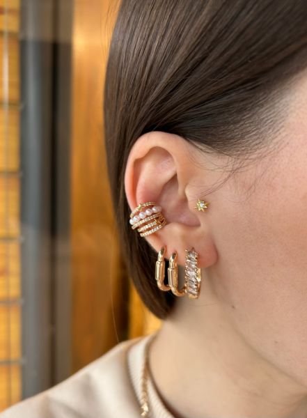 Çelik Taşlı Minimal Kuzey Yıldız Tragus Piercing 8 mm