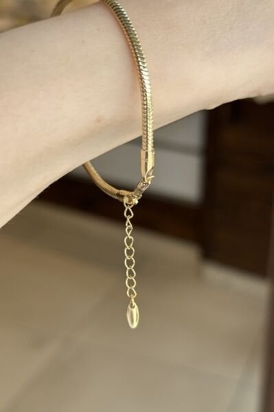 VIP Yılan Sırtı Bileklik 18 + 3 cm 14K