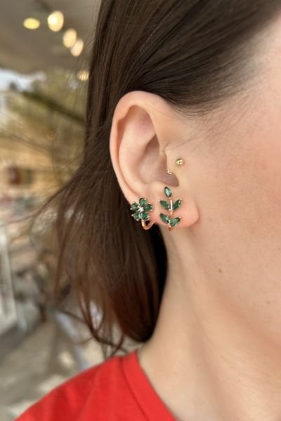 VIP Zümrüt Çiçeği Küpe