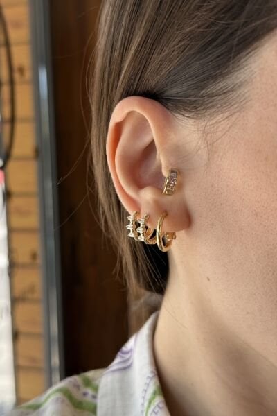 VIP İnce Sade Halka Küpe 1,5 cm 14K
