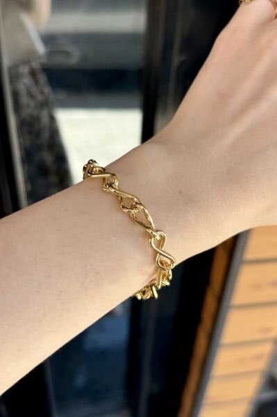 VIP Sonsuzluk Modelli Zincir Bileklik 18 cm 14K
