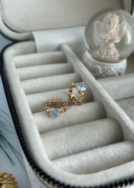 VIP Seri Gök Mavi Halka Küpe