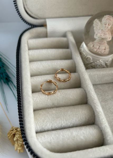 VIP Seri Sıra Arpa Model Halka Küpe