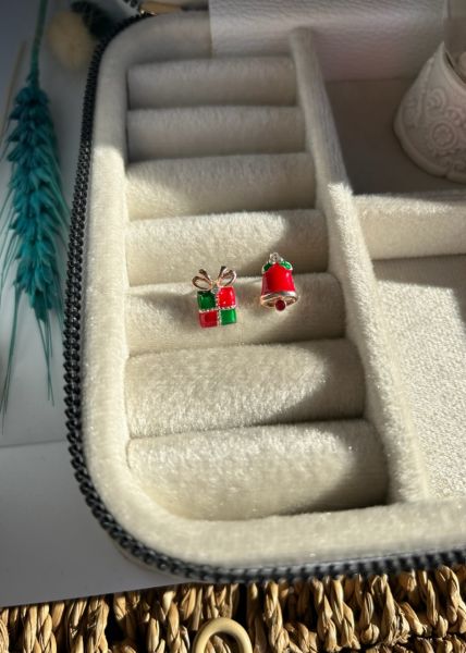 Hediye Paketi Yılbaşı Küpesi