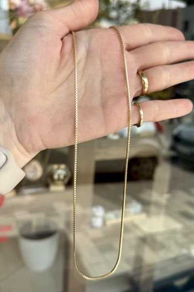 VIP Kutu Zincir Kolye 60 cm 14K