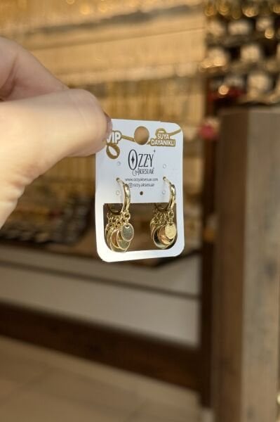 VIP Oval Pullu Shakira Küpe 14K