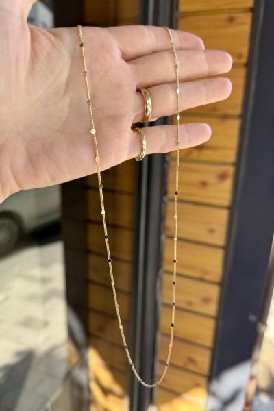 VIP Pul Detaylı Zincir Kolye 55 cm 14K