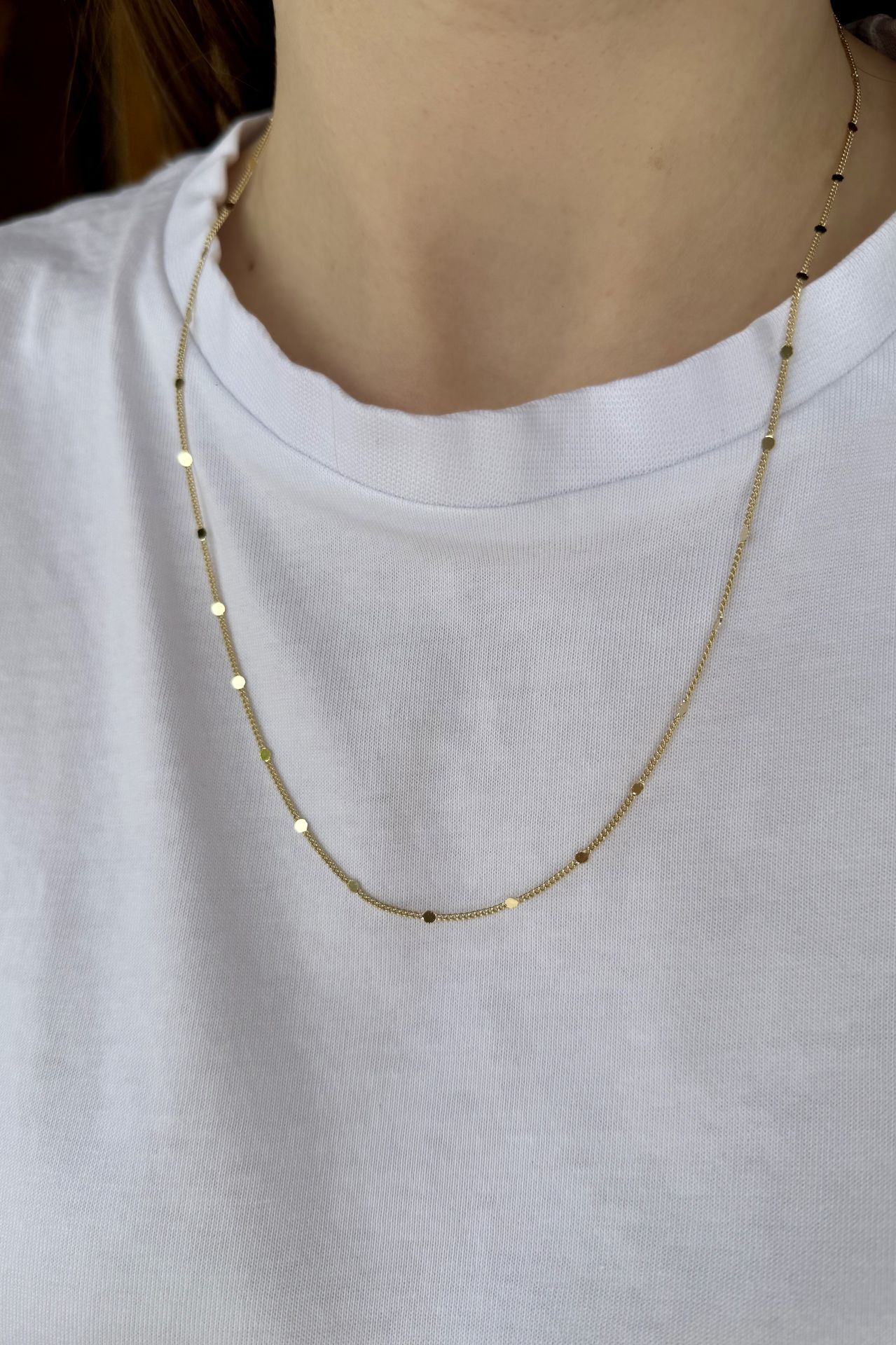 VIP Pul Detaylı Zincir Kolye 55 cm 14K