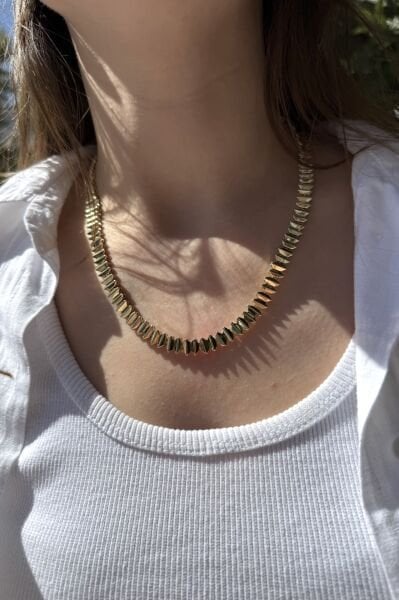 VIP Chevron Kolye 50 cm 14K