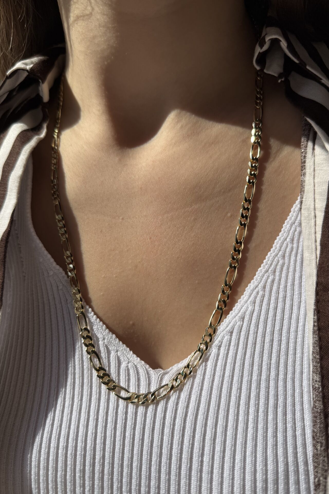 VIP Kalın Figaro Zincir Kolye 60 cm 14K