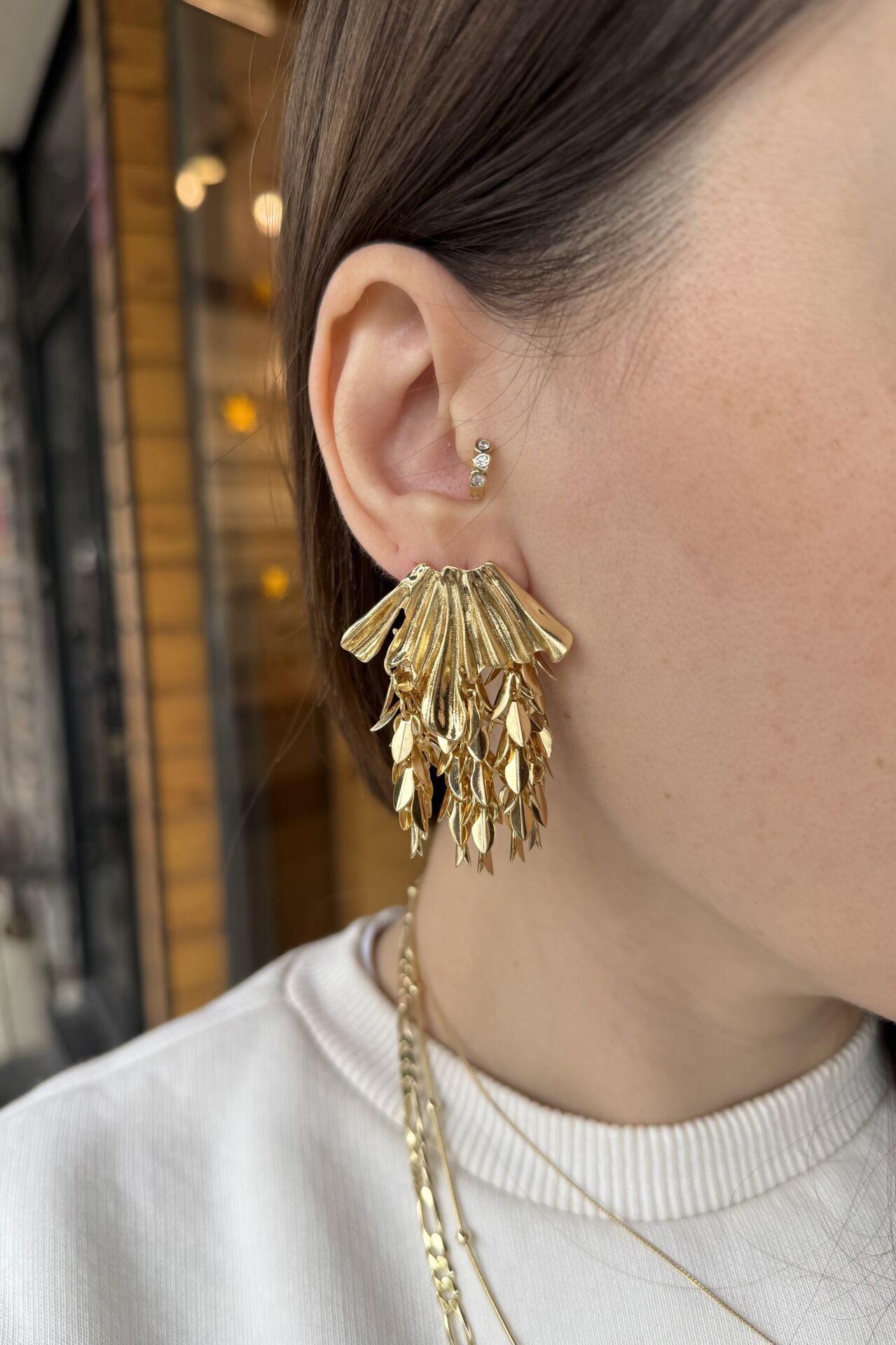 Marka Model Pullu Salkım Küpe