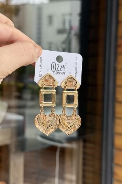 Marka Model Sallantılı Etnik Küpe Kahve