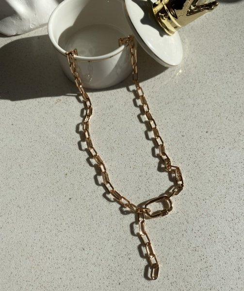 VIP Seri Sallantılı Uç Detaylı Zincir Kolye 45 + 5 cm