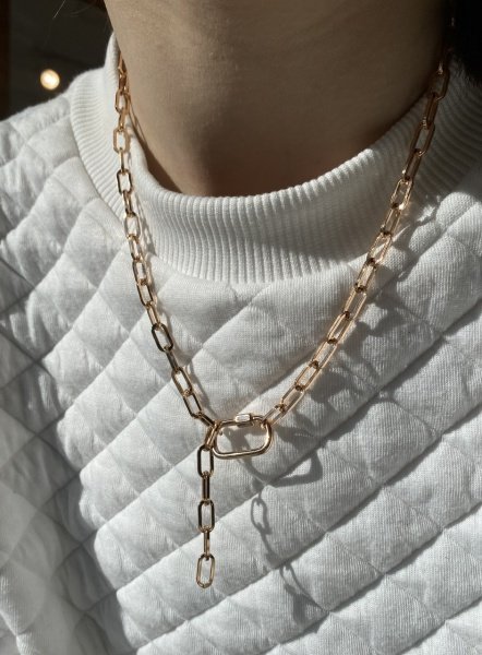 VIP Seri Sallantılı Uç Detaylı Zincir Kolye 45 + 5 cm