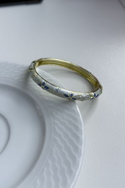 Mineli Vintage Yaylı Kelepçe Bileklik