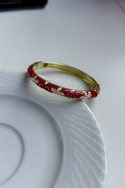 Mineli Vintage Yaylı Kelepçe Bileklik