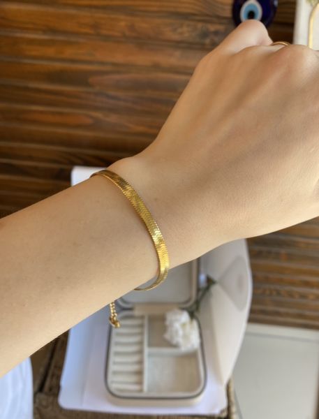 Çelik İtalyan Zincir Bileklik 17 + 5 cm