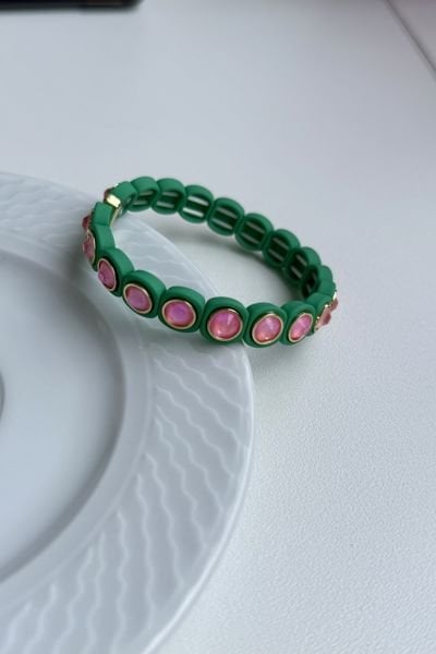 Renkli Taşlı Porselen Kaplama Bileklik