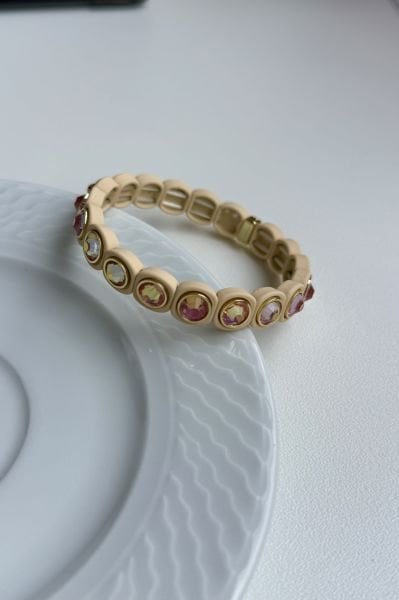 Renkli Taşlı Porselen Kaplama Bileklik