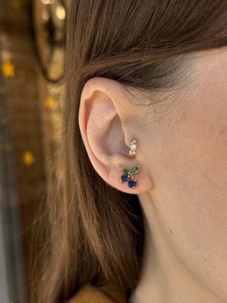 VIP Blueberry Küpe 14K