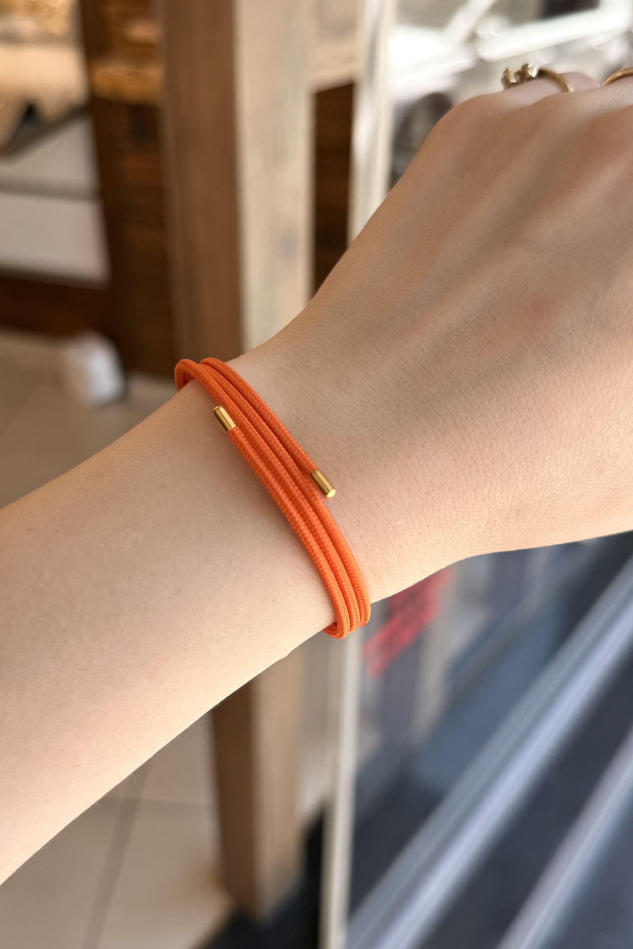 Sarılabilen Mıknatıslı Bileklik Halhal Kolye Turuncu