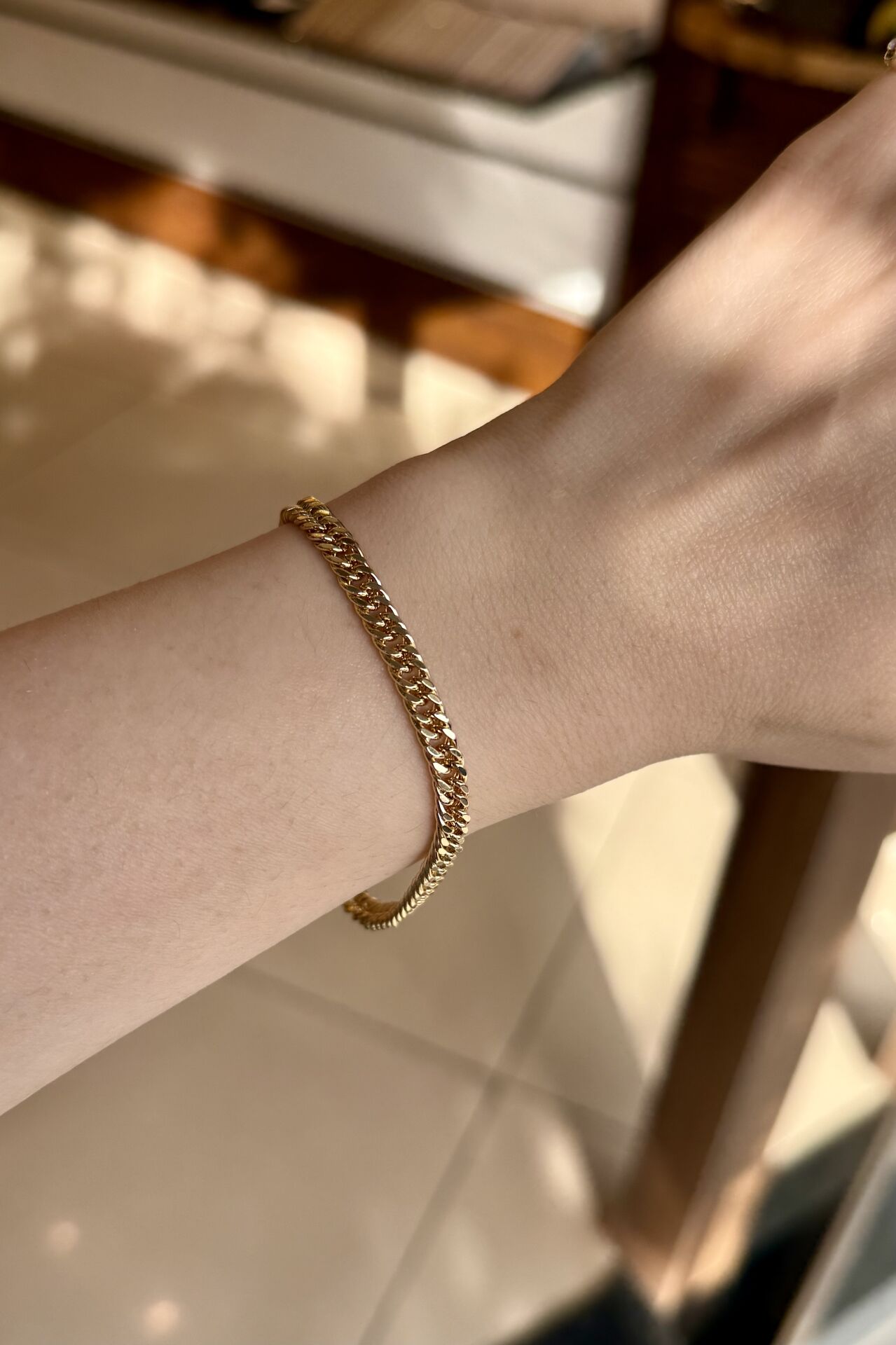 VIP Sık Örgü Zincir Bileklik 17 + 3 cm 14K