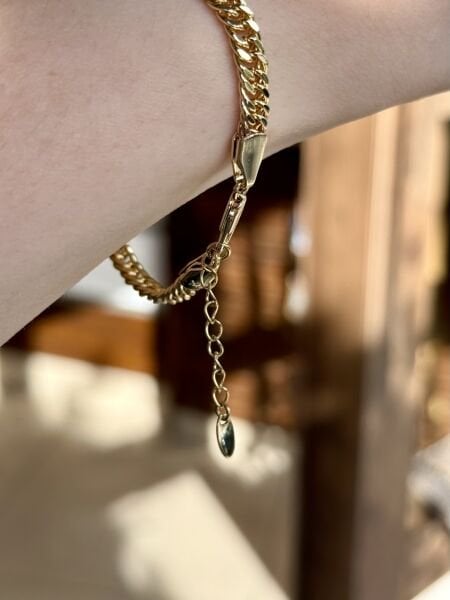 VIP Sık Örgü Zincir Bileklik 17 + 3 cm 14K