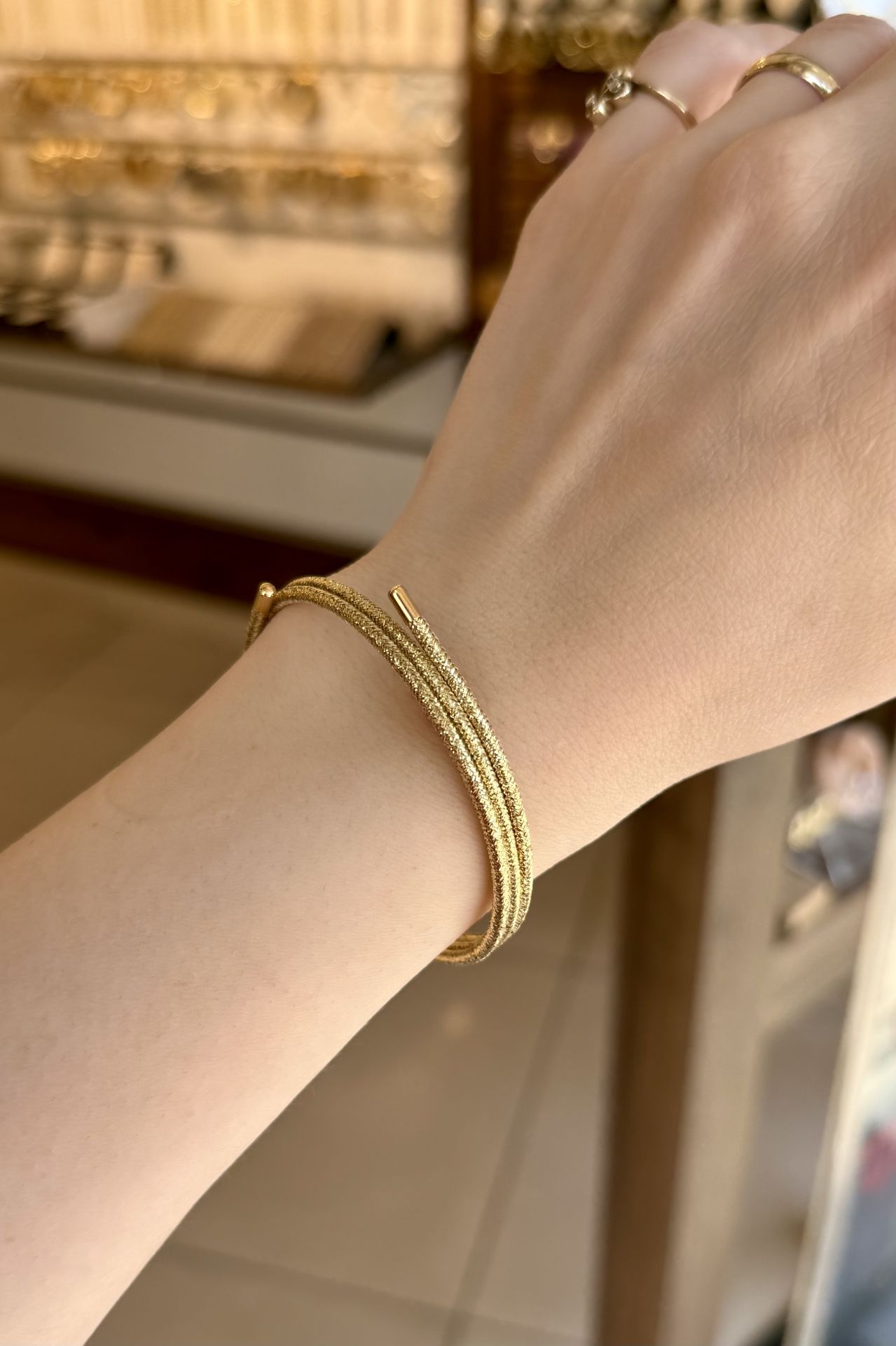 Sarılabilen Mıknatıslı Bileklik Halhal Kolye Gold