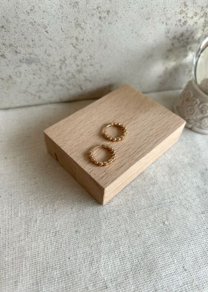 VIP Seri Sıra Top Detaylı Halka Küpe