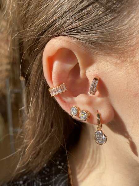 VIP Seri Çift Taşlı Shakira Küpe