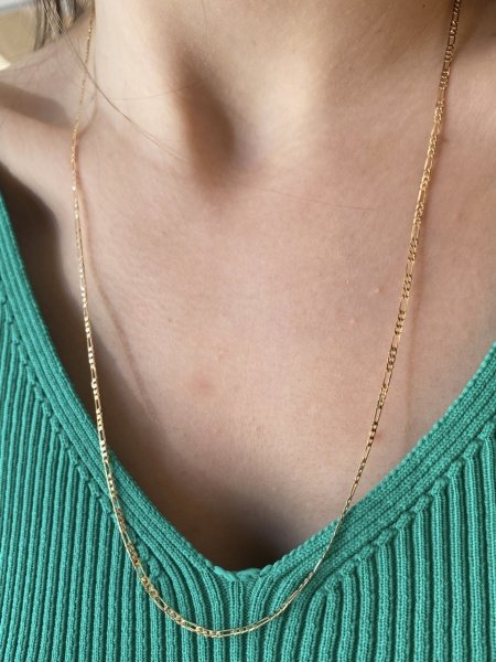 VIP Seri İnce Figaro Zincir Kolye 60 cm