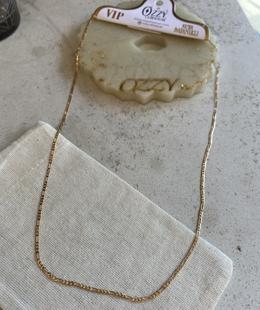 VIP Seri İnce Figaro Zincir Kolye 60 cm