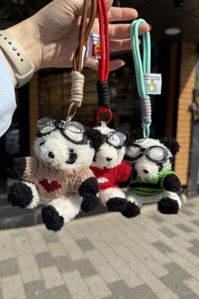 Kazaklı Panda Çanta Charmı Anahtarlık