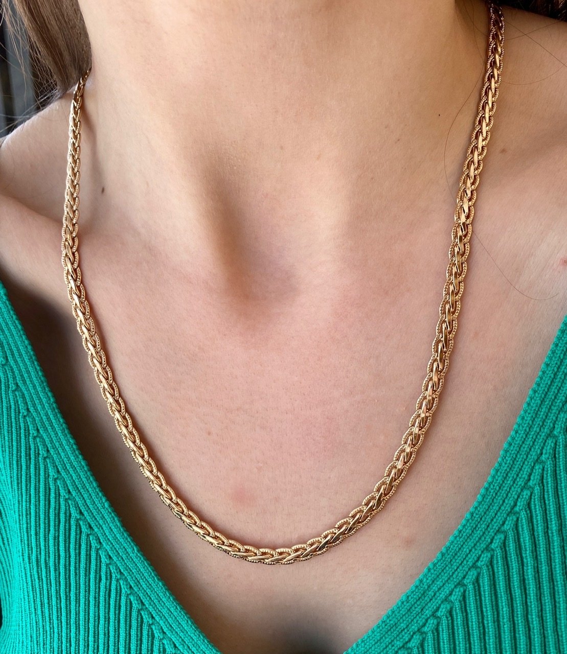 VIP Seri Örgü Zincir Kolye 55 cm