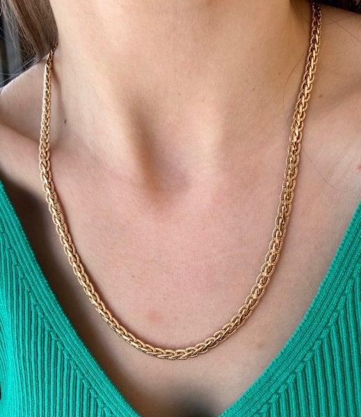 VIP Seri Örgü Zincir Kolye 55 cm