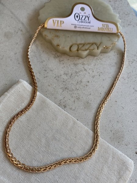 VIP Seri Örgü Zincir Kolye 55 cm